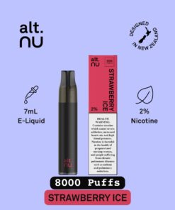 alt NU Strawberry ice Disposable 8000 Puffs in Dubai Abu Dhabi and UAE